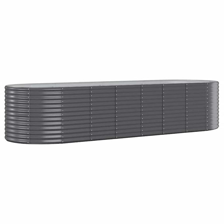 plantekasse 322x100x68 cm galvaniseret stål antracitgrå