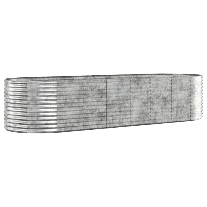 plantekasse 322x100x68 cm galvaniseret stål sølvfarvet