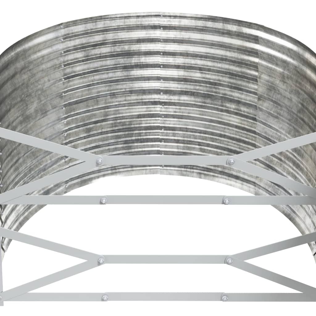 plantekasse 322x100x68 cm galvaniseret stål sølvfarvet