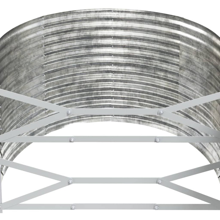 plantekasse 322x100x68 cm galvaniseret stål sølvfarvet