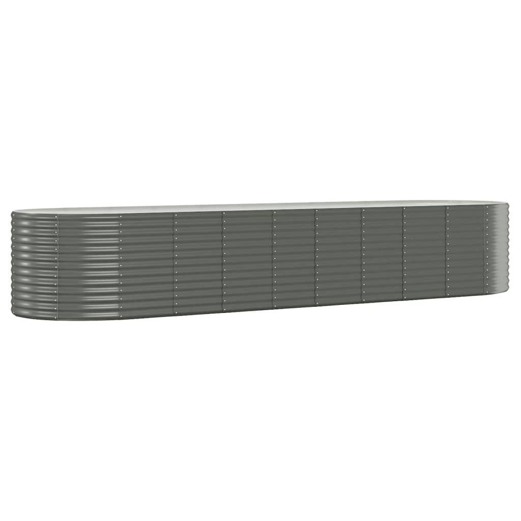 plantekasse 396x100x68 cm galvaniseret stål grå