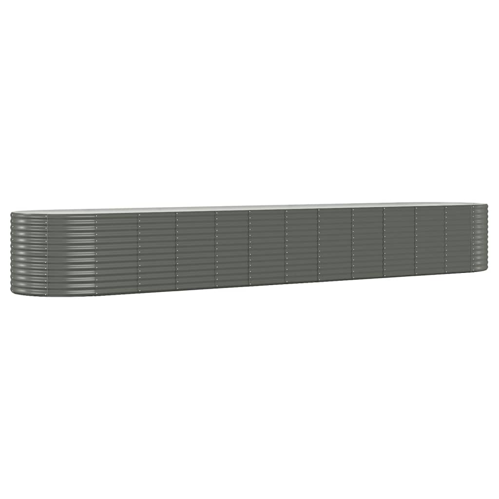 plantekasse 507x100x68 cm pulverlakeret stål grå