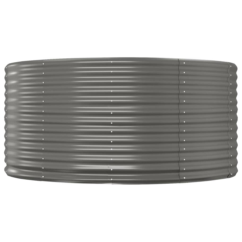 plantekasse 140x140x68 cm galvaniseret stål grå