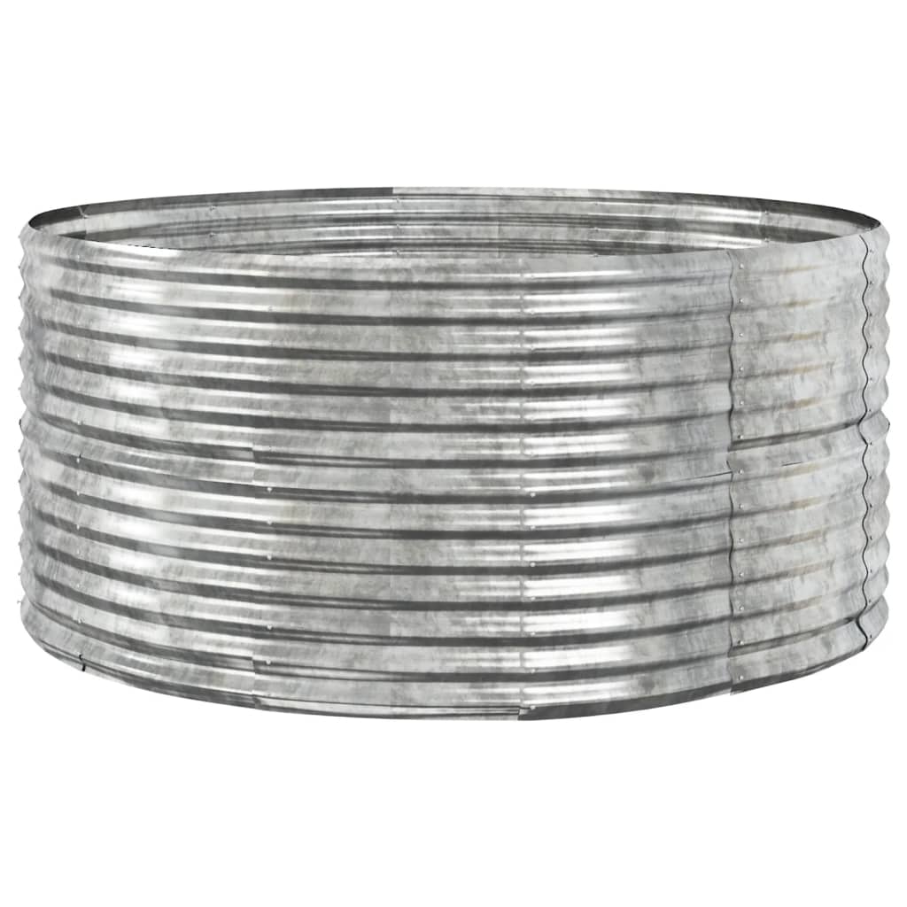 plantekasse 140x140x68 cm galvaniseret stål sølvfarvet