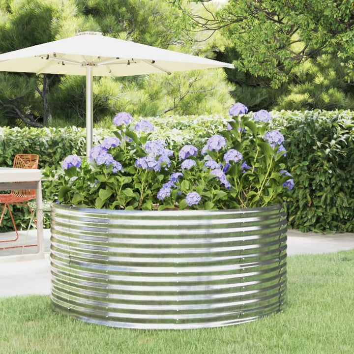 plantekasse 140x140x68 cm galvaniseret stål sølvfarvet