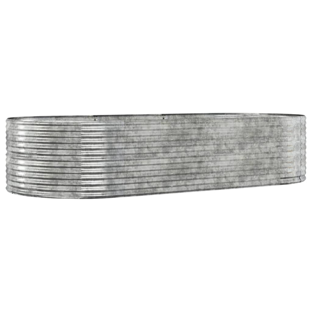 plantekasse 291x140x68 cm galvaniseret stål sølvfarvet