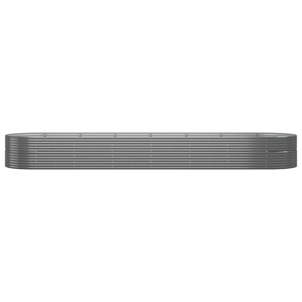 plantekasse 584x140x68 cm pulverlakeret stål grå