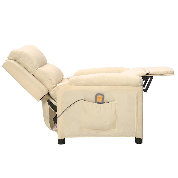 massagestol stof cremefarvet