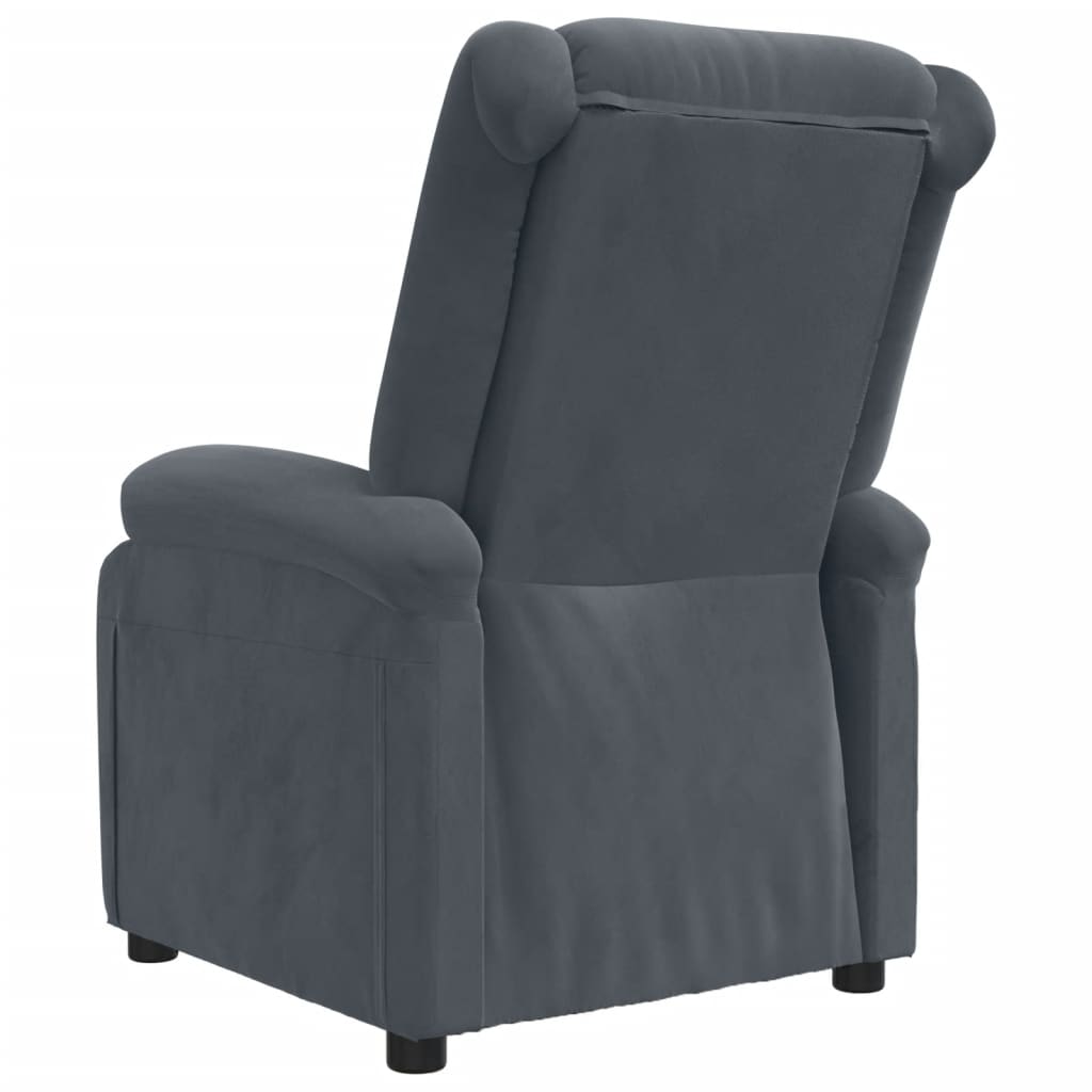 lænestol velour mørkegrå