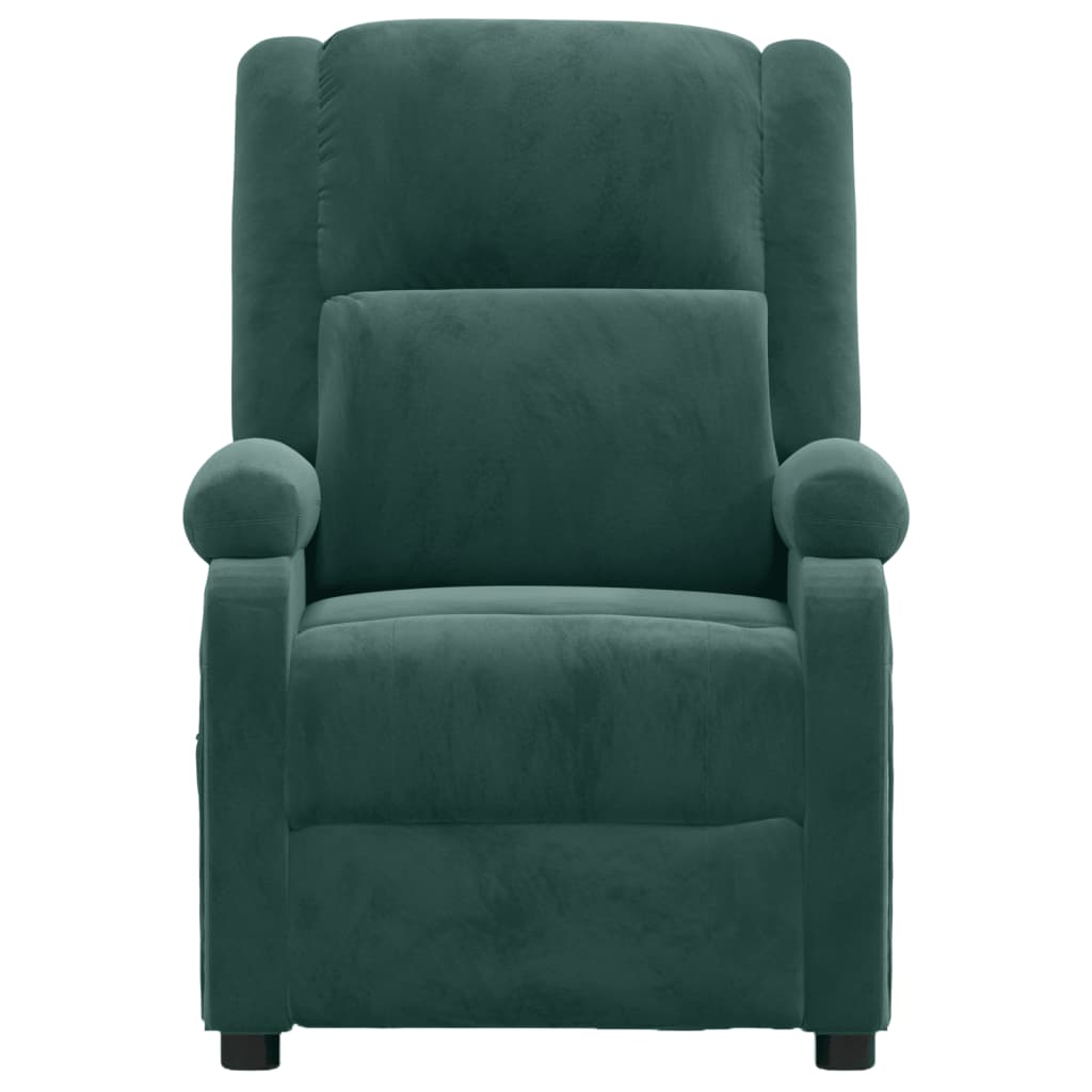 lænestol velour mørkegrøn