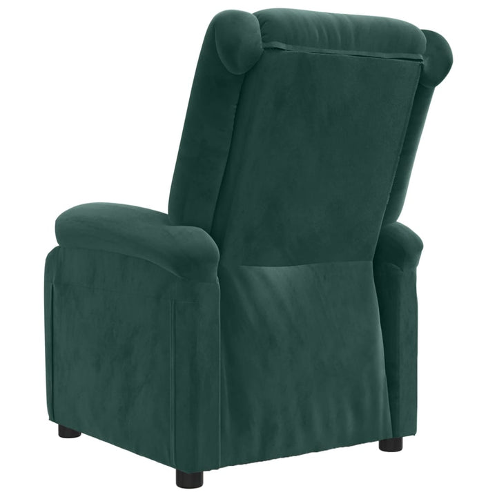 lænestol velour mørkegrøn