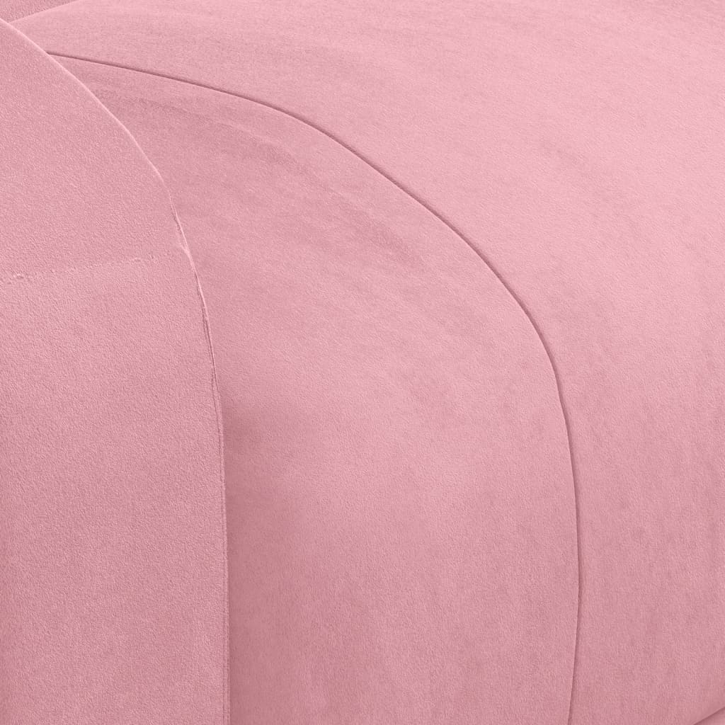 lænestol velour lyserød