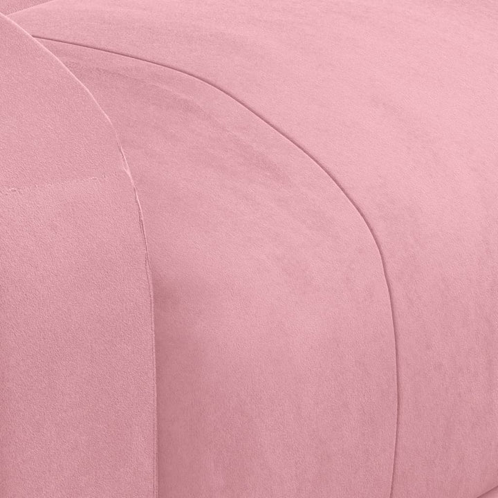 lænestol velour lyserød