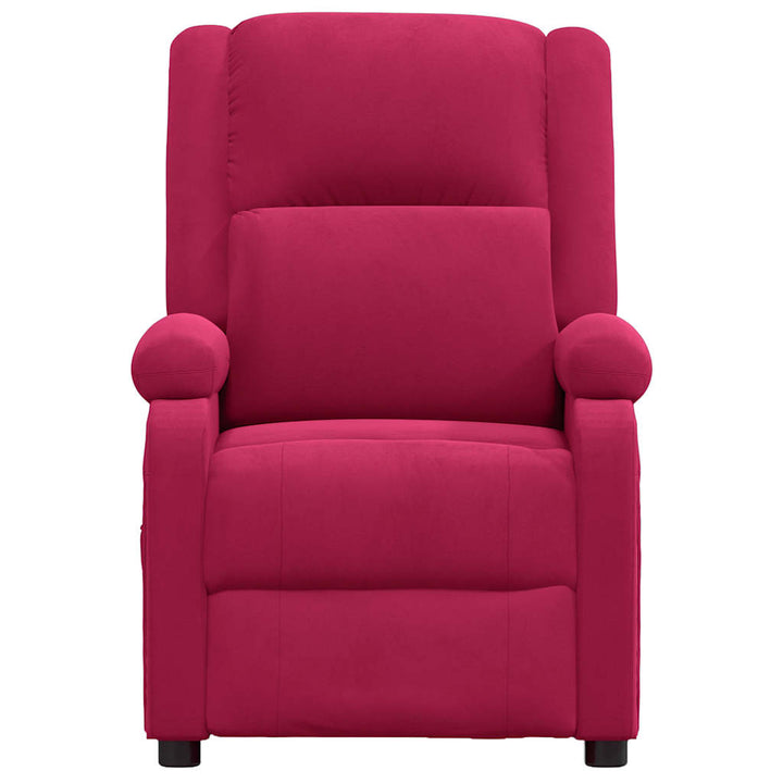 lænestol velour vinrød