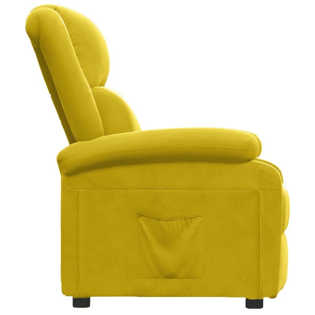 lænestol velour gul