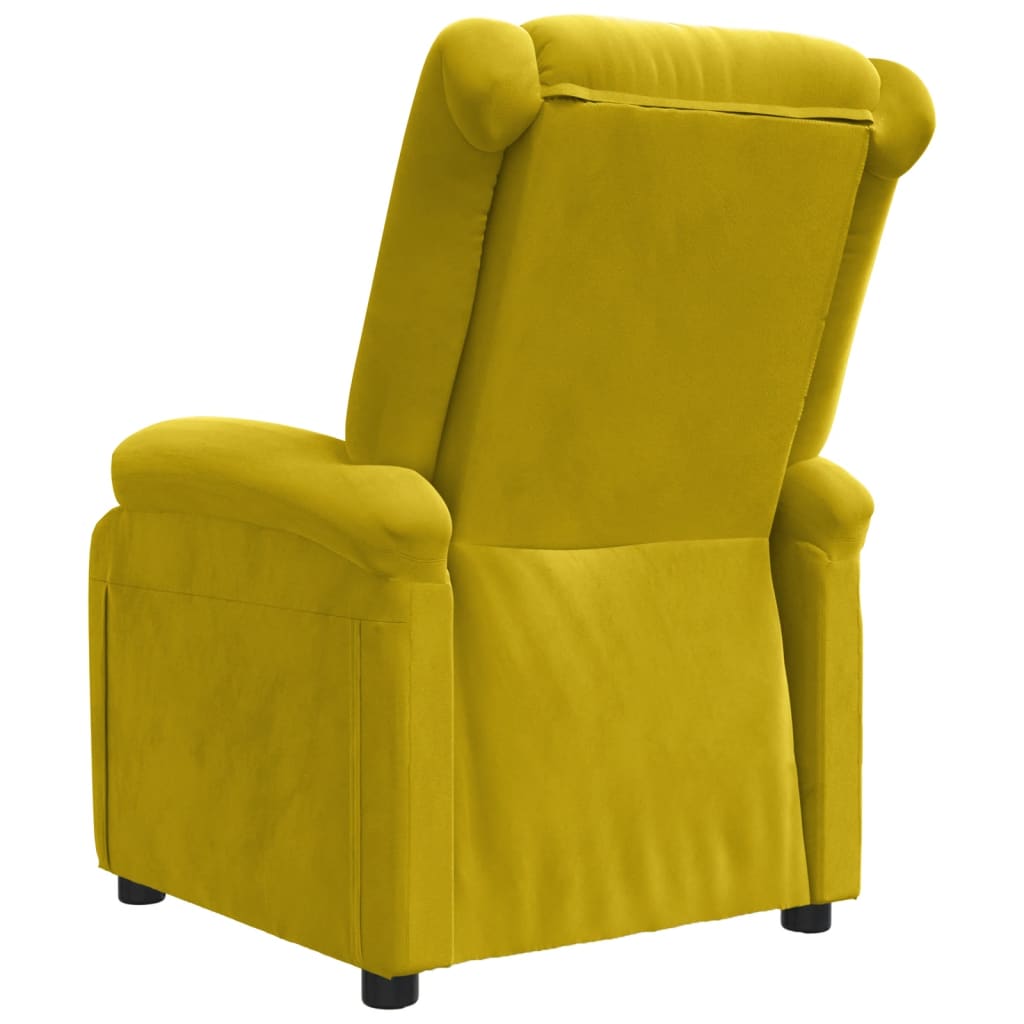lænestol velour gul