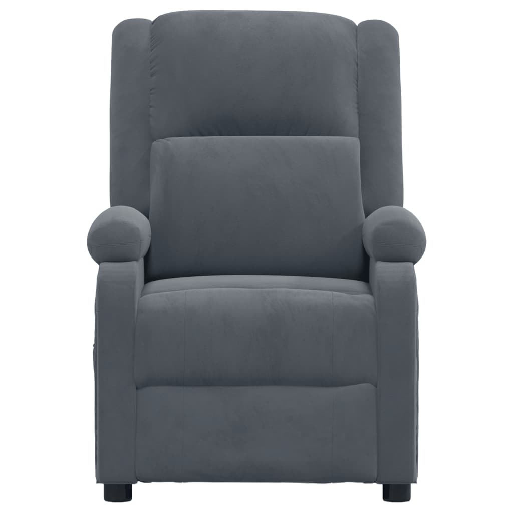 massagestol velour mørkegrå