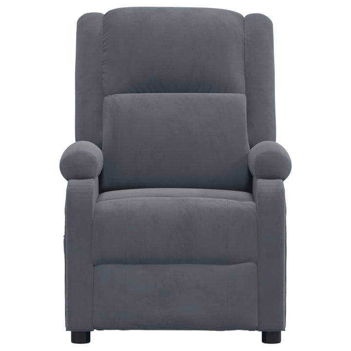 massagestol velour mørkegrå