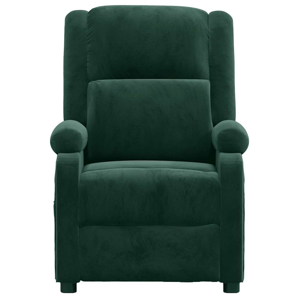 massagestol velour mørkegrøn