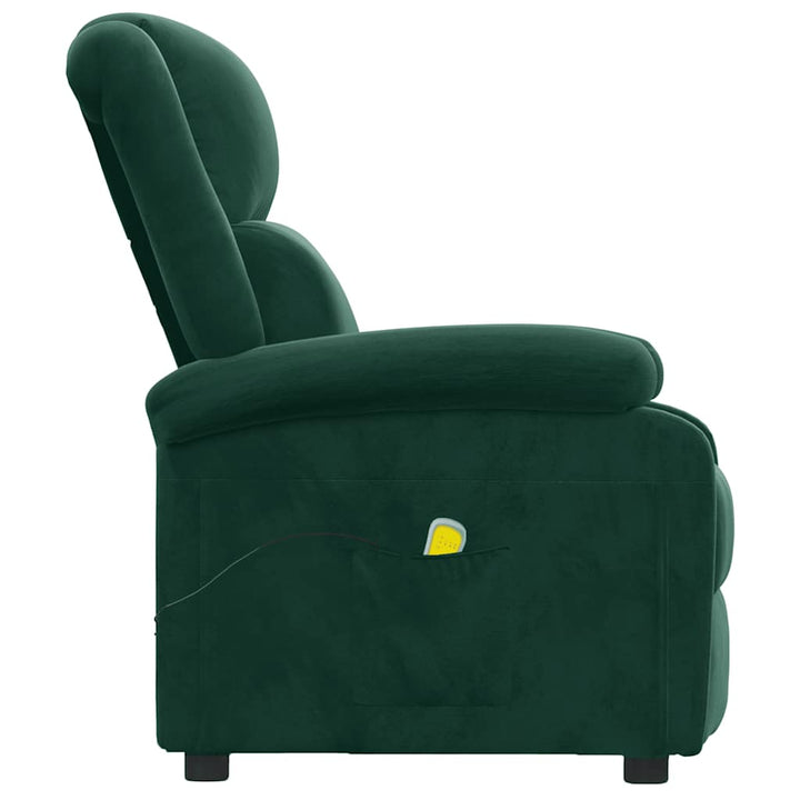 massagestol velour mørkegrøn