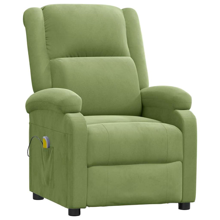 massagestol velour lysegrøn