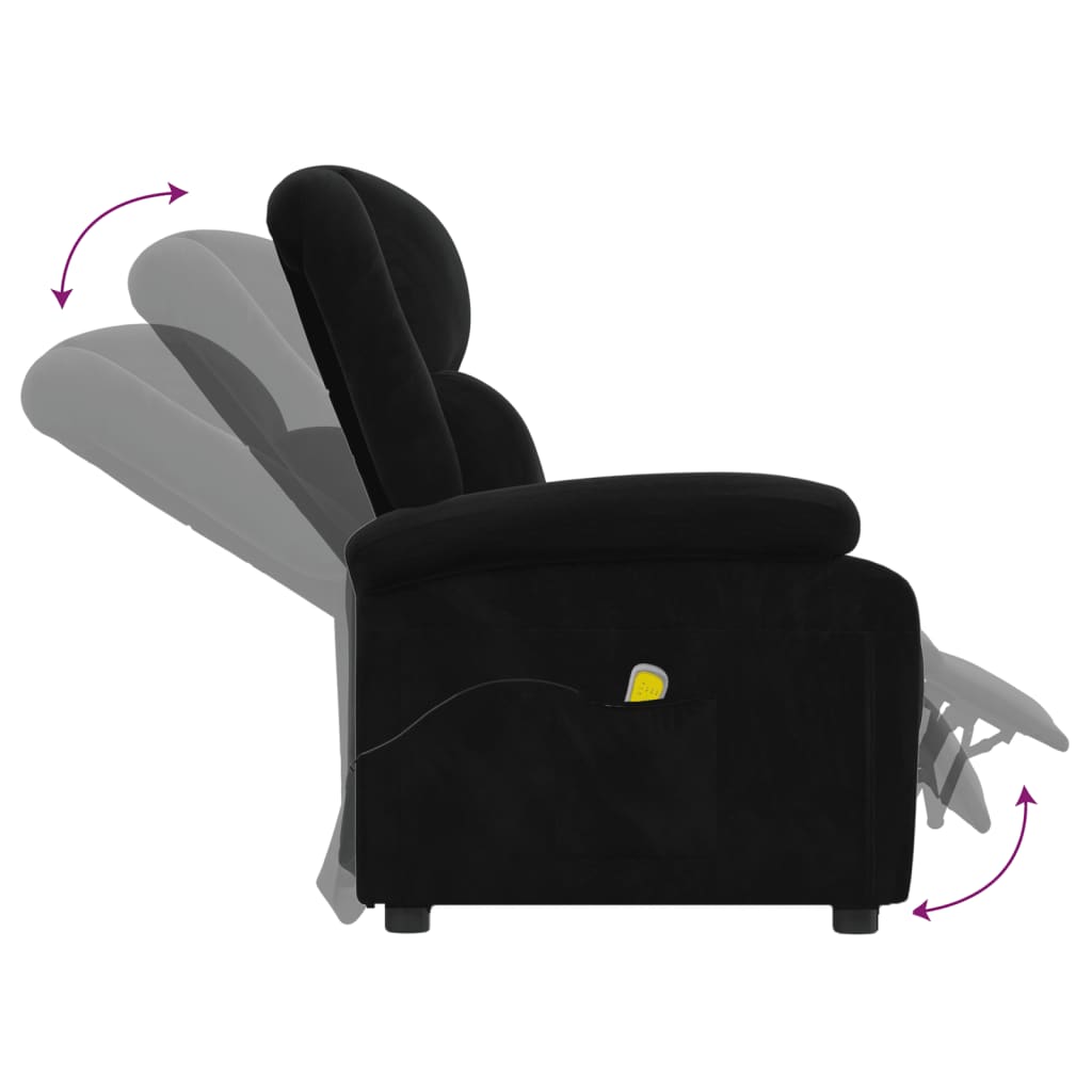 massagestol velour sort