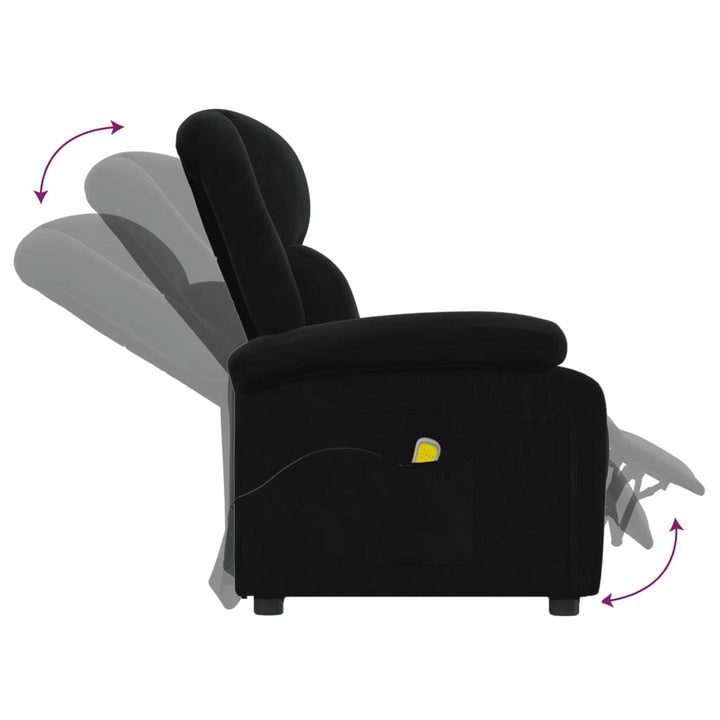 massagestol velour sort