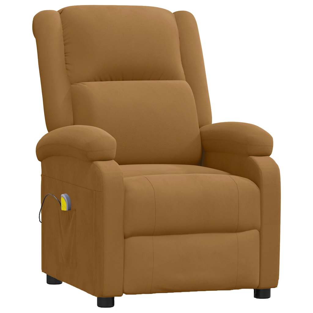 massagestol velour brun