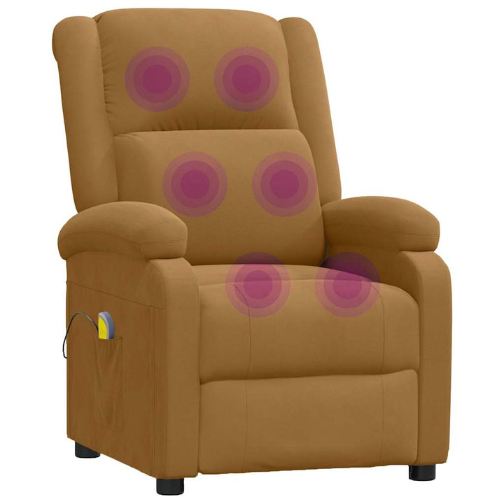 massagestol velour brun