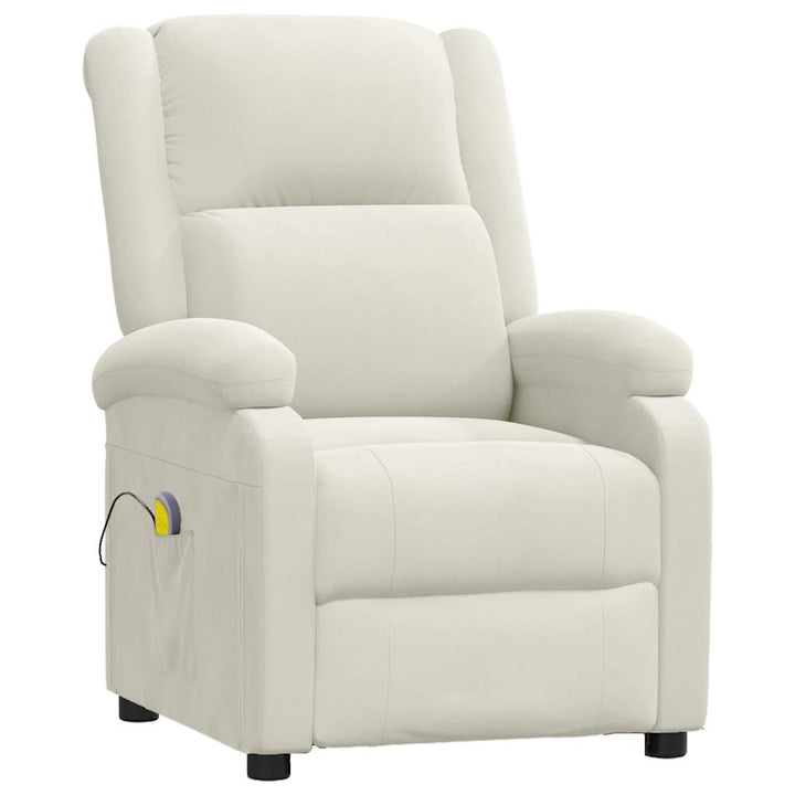 massagestol velour cremefarvet