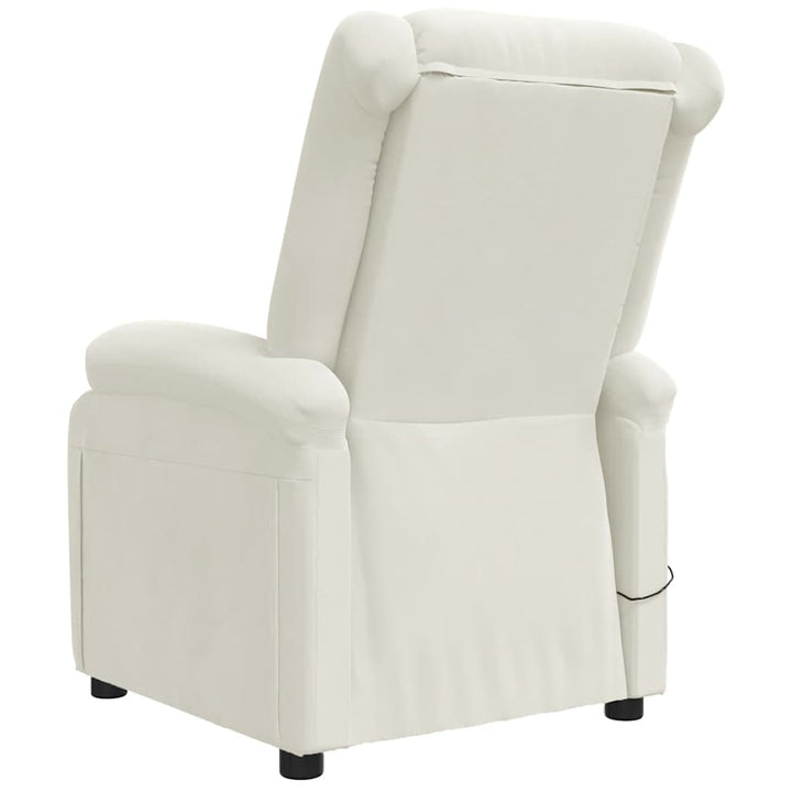 massagestol velour cremefarvet
