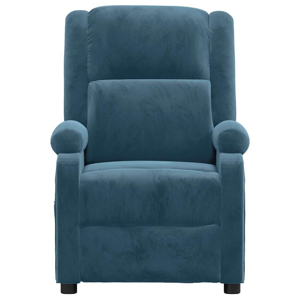 massagestol velour blå