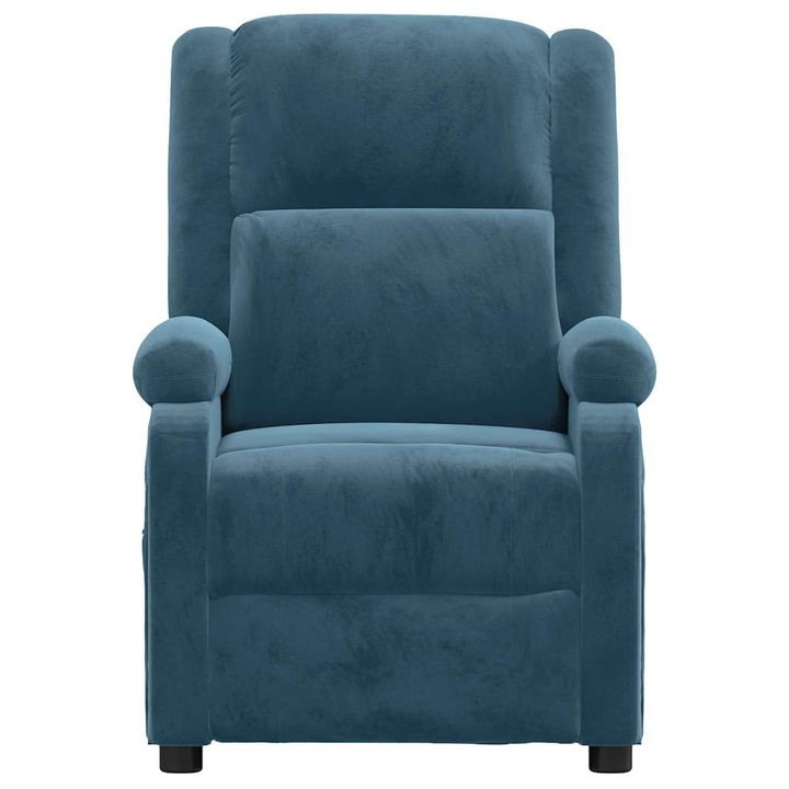 massagestol velour blå