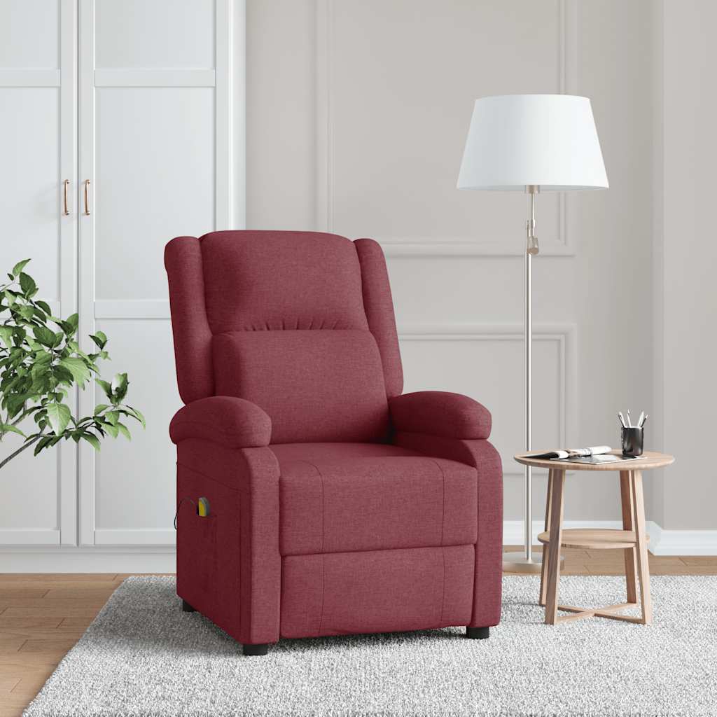 massagestol kunstlæder vinrød