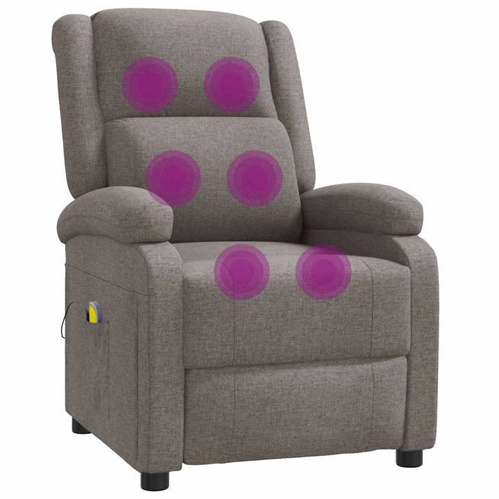 massagestol stof gråbrun