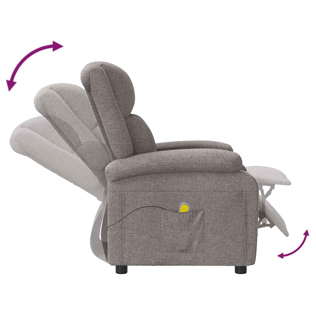 massagestol stof gråbrun