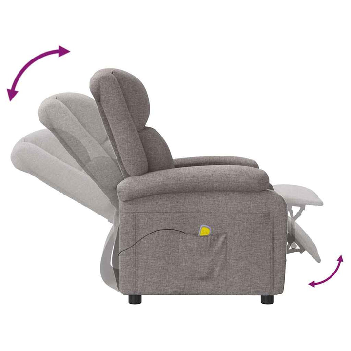 massagestol stof gråbrun