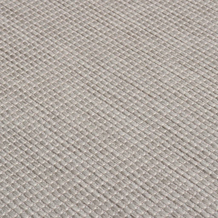 fladvævet udendørstæppe 100x200 cm lysegrå