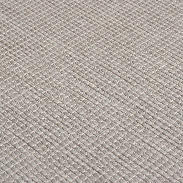 fladvævet udendørstæppe 140x200 cm lysegrå
