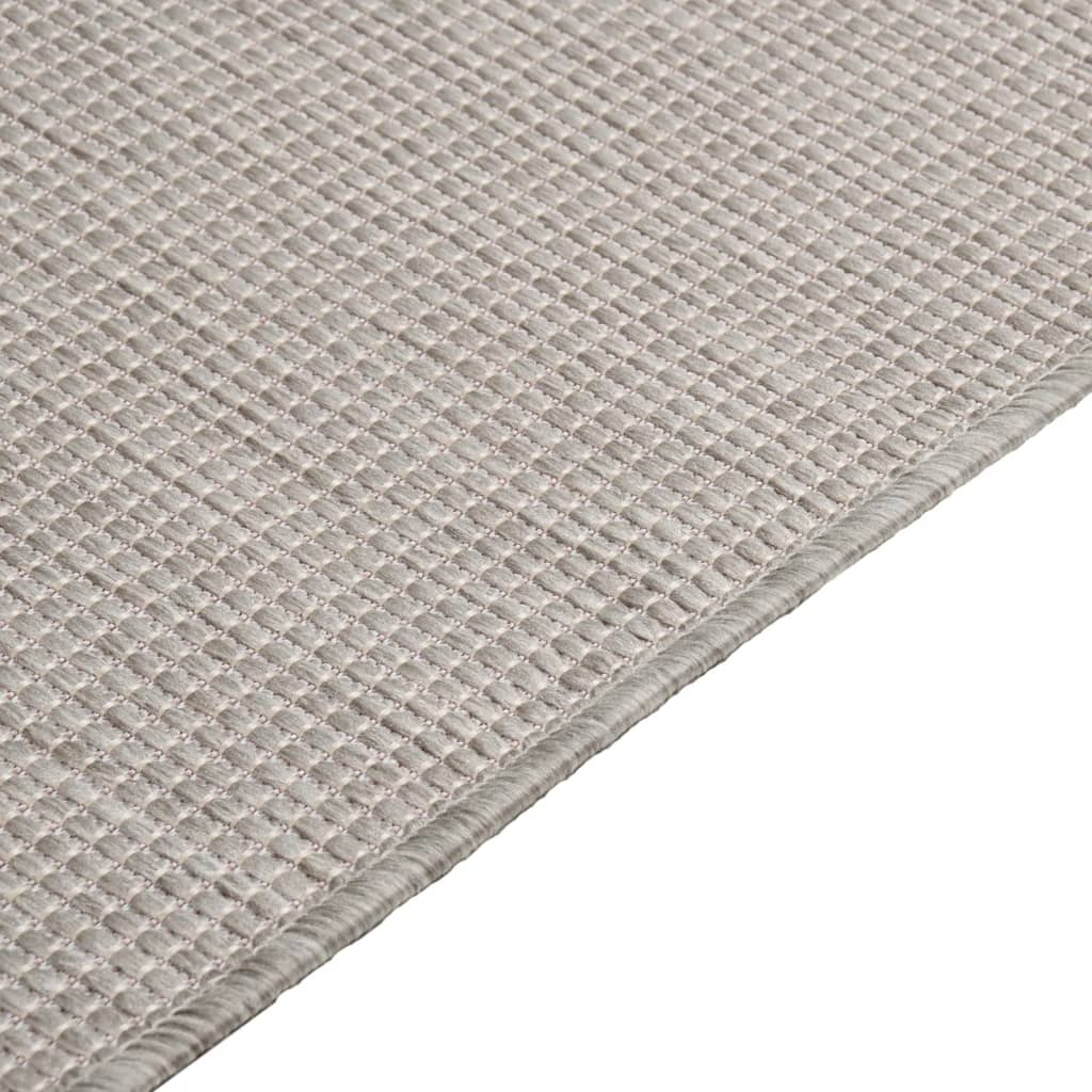 fladvævet udendørstæppe 160x230 cm lysegrå