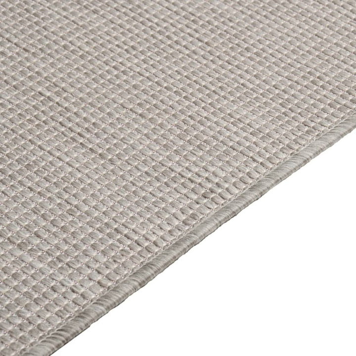 fladvævet udendørstæppe 160x230 cm lysegrå