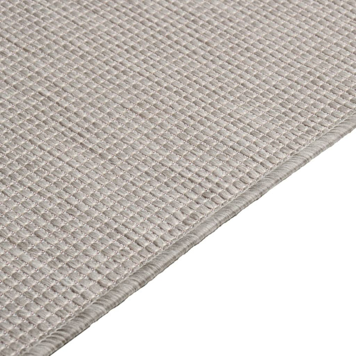 fladvævet udendørstæppe 200x280 cm lysegrå