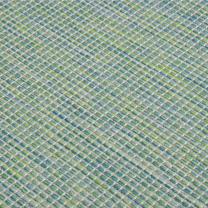 fladvævet udendørstæppe 80x150 cm turkis