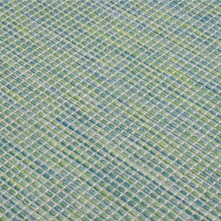 fladvævet udendørstæppe 80x250 cm turkis