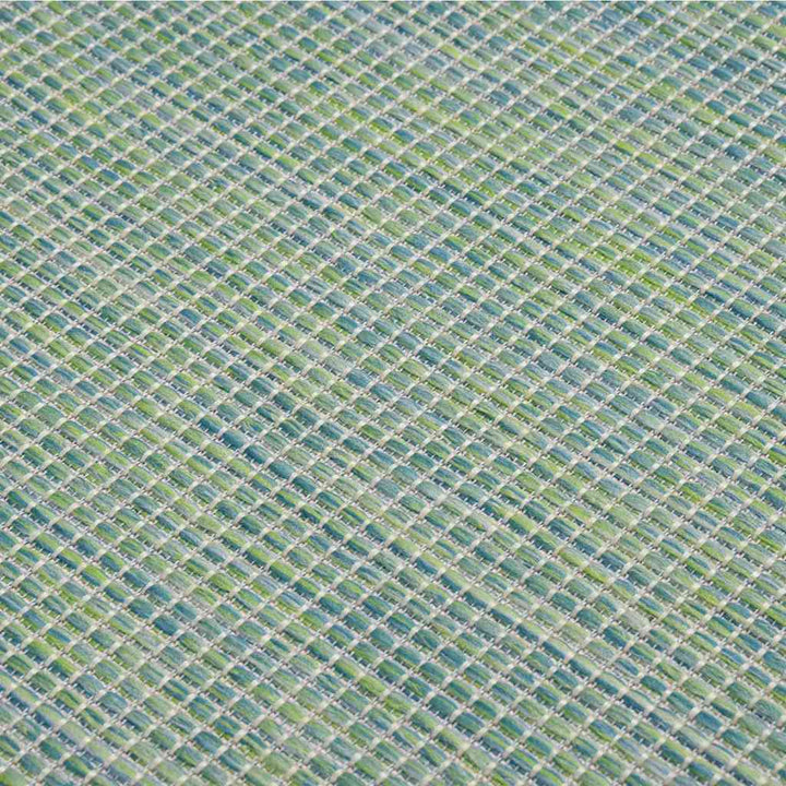 fladvævet udendørstæppe 160x230 cm turkis