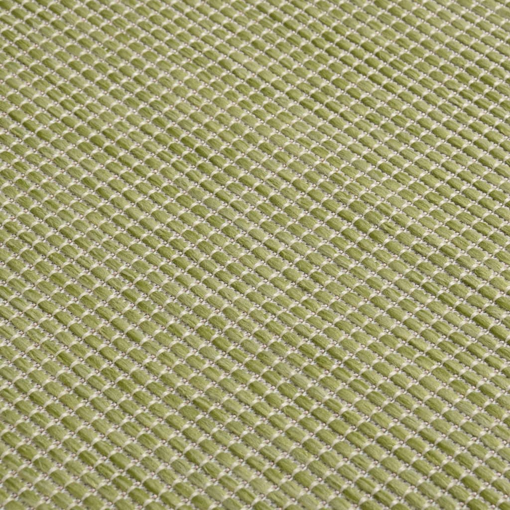 fladvævet udendørstæppe 80x250 cm grøn