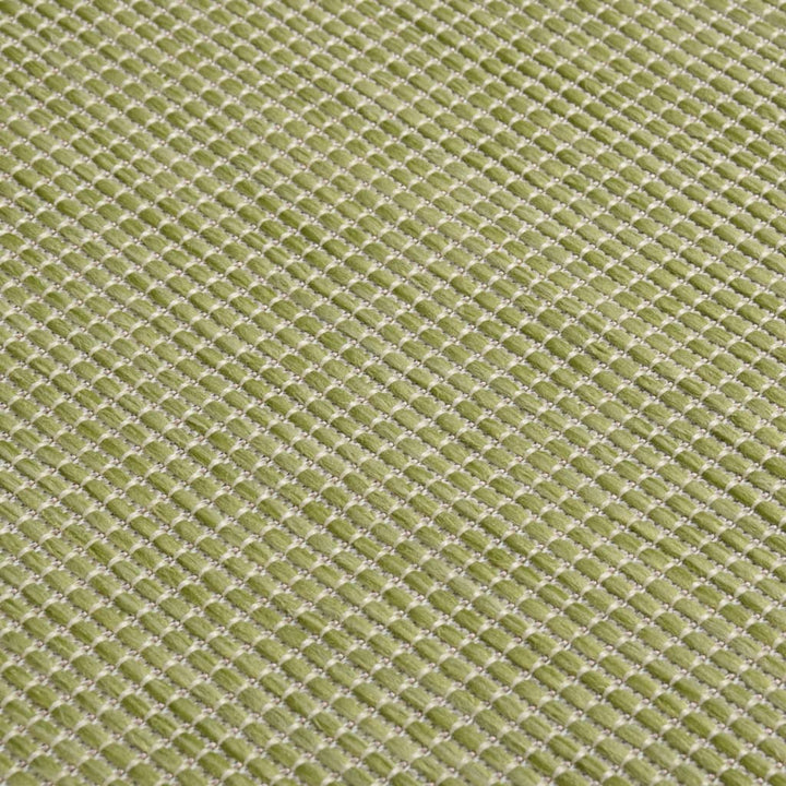 fladvævet udendørstæppe 80x250 cm grøn