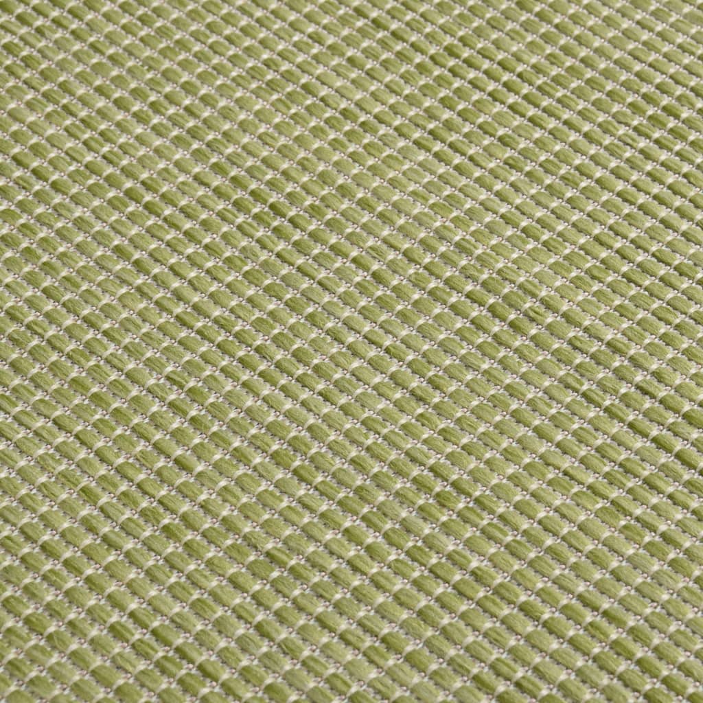 fladvævet udendørstæppe 140x200 cm grøn