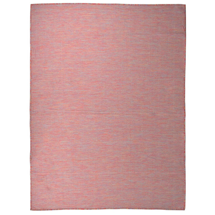fladvævet udendørstæppe 120x170 cm rød