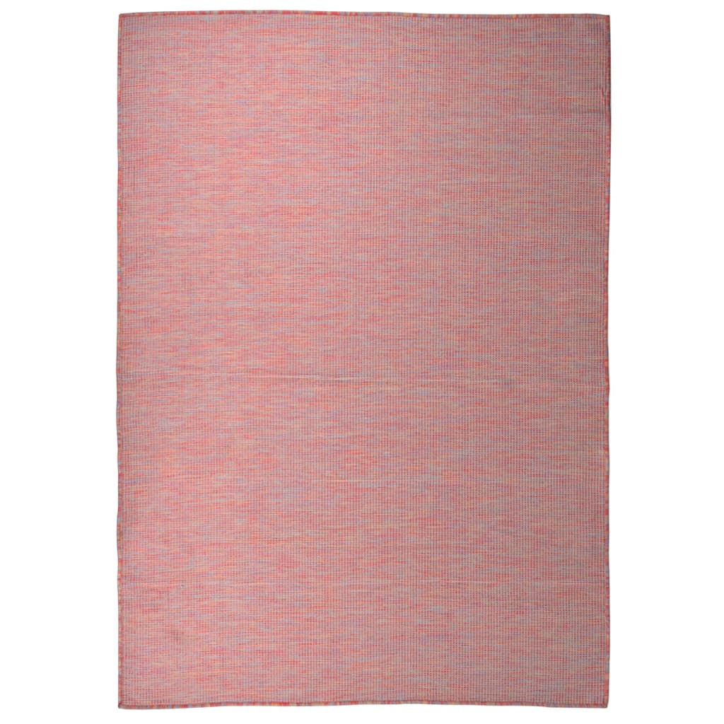 fladvævet udendørstæppe 140x200 cm rød